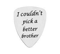 Christmas Gifts for Brother I Couldn’t Pick A Better Brother Stainless Steel Guitar Pick for Brother Graduation Birthday Thanksgiving Day Gifts for Musician Guitar Player Brother