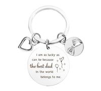 Christmas Gifts for Dad from Son Daughter Keyring Dad Birthday Gifts for Daddy Father Pops Daddy Presents for Birthday Fathers Day Christmas Santa Secret Valentines Day Father Keychain Presents