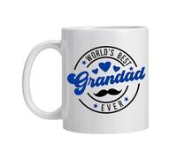 Christmas Gifts for Grandad, World's Best Grandad Coffee Mug, Father's Day Birthday Gift from Grandchildren,Funny Presents for Grandpa