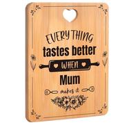 Christmas Gifts for Mum, Birthday Gifts for Mummy - Engraved Bamboo Cutting Board - Mum Gifts from Daughter Son, Mother Birthday Presents - 11 * 8.5 * 0.4 inch