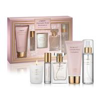 Christmas gifts for women, birthday gifts for mom, personal care gifts for women, romantic damask rose spa kit with soy candle, stick perfume, lotion