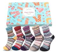 Christmas Gifts for Women Thermal Socks, 5 PCS Winter Warm Ladies Sock 4-7, Xmas Presents for Mum Daughter Grandma Nanny Teenage Girls Sister, Secret Santa Gift for Her Wife Womens Stocking Fillers