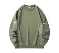 Christmas Gifts Sports Long Sleeve Crew Neck Solid Color Fashion Sweatshirt Hoodies Solid Color, green, 4XL