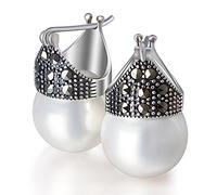 Christmas GiftsSpringlight 925 Sterling Silver Earrings Natural Shell Pearl Drop Earrings, Handmade Jewelry Personalised Gifts, Birthday Gifts for Women, Gifts for Her.