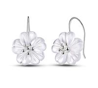 Christmas GiftsSpringlight S925 Sterling Silver Drop Earrings Flower in The Rain Crystal Dangle Earrings Personalised Gifts, Birthday Gifts for Women, Gifts for Her. (Silver)