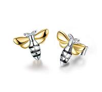 Christmas GiftsSpringlight S925 Sterling Silver Stud Earrings Lovely Honey Bee Stud Earring, Handmade Jewellery, Personalised Gifts, Birthday Gifts for Women, Gifts for Her.