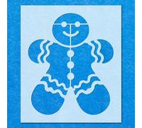 Christmas Ginger Bread Stencil: Mylar Airbrush Wall Art Painting Crafts | DIY-A3 Stencil - Design Size (306 x 257 mm)