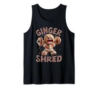 Christmas Ginger Shred Funny Christmas Gym Tank Top