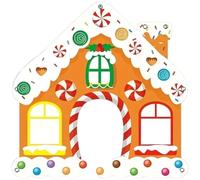 Christmas Gingerbread Backdrop Merry Christmas Gingerbread House Banner Winter Candyland Background for Birthday Baby Shower Xmas New Year Holiday Party Decoration