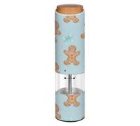 Christmas Gingerbread Bow Blue Electric Pepper Grinder Pepper Mill