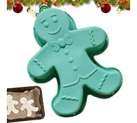 Christmas Gingerbread Cake Mold, Non Stick Pie Mould Bakeware Tray, Large Gingerbread Silicone Cake Mold, 3D Silicone Baking Molds, Gingerbreads Man Baking Tray, for Bakings Mousse Muffin Chocolate