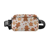 Christmas Gingerbread Cookie Fanny Pack for Women Men, Bumbag Crossbody Waist Packs with Adjustable Strap Belt Bag for Travel Workout Hiking