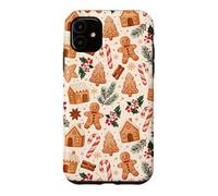Christmas Gingerbread Cookies Candy Cane Holiday Mistletoe Case for iPhone 11