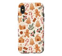 Christmas Gingerbread Cookies Candy Cane Holiday Mistletoe Case for iPhone X/XS