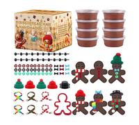 Christmas Gingerbread Craft Set | Tree Ornament Gingerbread Man Craft for Kids | Modeling Clay Craft | Gingerbread Ornament, Arts and Crafts Activities, Air Dry Modeling Clay for Winter Parties