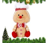 Christmas Gingerbread Decoration - Illuminated Gingerbread Man Collectible Figure Table Decoration Christmas Decoration for Shop Desk Living Room Hotel School Farmhouse Office Party Student Dorm