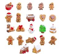 Christmas Gingerbread Decorations,Christmas Gingerbread Cookie Ornaments,22 Pcs Gingerbread Ornament | Hugging Gingerbread Gesture Figurines, Display Statue