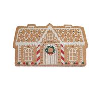 Christmas Gingerbread Doormat,Fun Ginger Bread House Welcome Door Mat,Winter Tufted Rug,Non Slip Absorbent Floor Carpet for Porch Front Bathroom Indoor Outdoor
