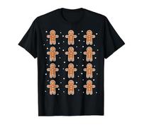Christmas Gingerbread Friends Value Graphic T-Shirt, Men, Black, L