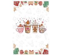 Christmas Gingerbread & Hot Cocoa Notebook - Cute Holiday Themed Lined Journal | 6x9” 150 Pages | Festive Doodle Style Winter Writing Journal: A Cozy ... Holiday Treats & Winter Doodle Background