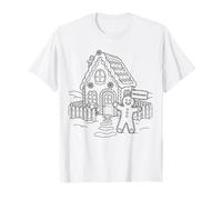 Christmas Gingerbread House Coloring and Paint it Yourself T-Shirt