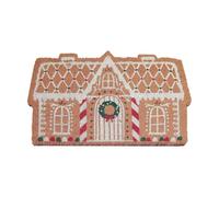 Christmas Gingerbread House Welcome Mats, 40x60 Cm, Seasonal Doormats, Christmas Rugs, Suitable for Porch and Entrance Decorations
