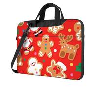 Christmas Gingerbread Laptop Bag 13-15.6Inch, 360° Protective Laptop Sleeve Case Shockproof Messenger Shoulder Bag Waterproof Computer Case Carrying Cover Briefcases for Men Women