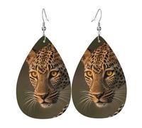 Christmas Gingerbread Leather Earrings for Women Teardrop Earring Lightweight Dangle Hoop Earrings Jewelry Gifts, One Size, Faux Leather, No Gemstone