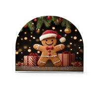Christmas Gingerbread Man Black Print Napkin Holder for Table Acrylic Napkin Holders Dispenser for Kitchen Standing Tissue Holder for Kitchen Outdoor Farmhouse Indoor