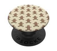 Christmas Gingerbread Man Holiday Themed PopSockets Adhesive PopGrip