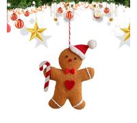 Christmas Gingerbread Man Ornaments - Cute Gingerbread Christmas Decorations | Reusable Cartoon Felt Gingerbreads Man Pendants Festive Decor for Home, Tree, Garlands, Window (D)