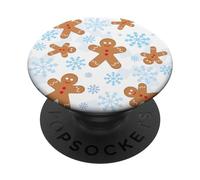 Christmas Gingerbread Man Pattern Cute PopSockets Swappable PopGrip