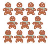 Christmas Gingerbread Man Tags 100pcs Tags Gingerbread Man Design Kraft Paper Hanging Labels Wrap Name for Xmas Winter Decorations