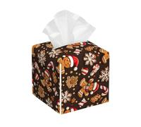 Christmas Gingerbread Man Tissues Box Holders Leather Paper Holders Stylish Napkin Holder For Living Room Home Dresser Car