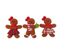 Christmas Gingerbread Man Xmas Gingerbread Hanging Ornaments Tree Party Supplies 3PCS Style 1.