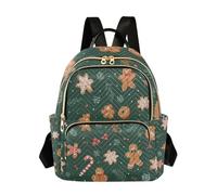 Christmas Gingerbread Snowflakes A Backpack Women Ladies Handbag Shoulder Bag Casual Daypack Gift for Work College Small