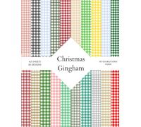 Christmas Gingham Scrapbook Paper: | Christmas Gingham Craft Paper | 8.5 x 11 inch | Christmas Gingham Themed Patterns | 40 patterned double sided pages (20 designs) |