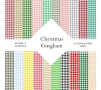 Christmas Gingham Scrapbook Paper: | Christmas Gingham Craft Paper | 8.5 x 8.5 inch | Christmas Gingham Themed Patterns | 40 patterned double sided pages (20 designs) |