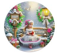 Christmas Girl 1000 Teile Puzzle Für Erwachsene Bildungspiele Stresslindernde Unterhaltung Teamgeist Pflegen Für Die Ganze Familie, Geschenke Für Frauen & Männer 1000pcs (67.5x67.5cm)