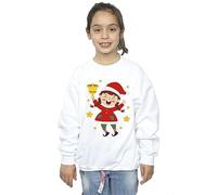 Christmas Girls Elf Girl Sweatshirt White 9-11 Years