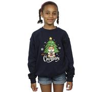 Christmas Girls Guinea Pig Merry Christmas Sweatshirt Navy Blue 9-11 Years