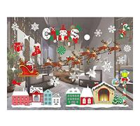 Christmas Glass Window Sticker Cling Santa Claus Wall Sticker Decor 55 * 38cm 2 PCS 9 High Quality
