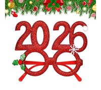 Christmas Glasses - 2026 Photo Booth Accessories - Decorative Accessories Eyeglasses | For Children Teens Adults Hosts Guests Office Dinner Christmas Song Holiday Parade New Year