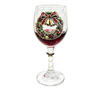 Christmas Glassware, Reusable Transparent Glass with Puppet | Christmas glass in 18.3 x 6 x 6 cm for cocktails, fruit juices, tea and water, suitable for home, kitchen, table