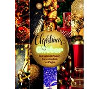 Christmas Glitter Scrapbook Paper 8.5 x 11 Inches, 40 Pages: 20 Double Sided Sheets with 10 distinctive Designs