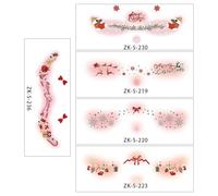 Christmas Glitter Tattoo,Glitter Face Stickers Long-Lasting Christmas Face Tattoo Stickers | Face Makeup Patches Stylish Glitter Temporary Stickers for Christmas Parties Events