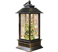 Christmas Glitter Water Spinner Lantern - Indoor LED Light - Santa Claus/Snowman/Angel/Xmas Tree For Kids, Decorations With Resin Figures - Festive Lamp (Color : Christmas tree, Size : With water)