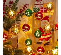 Christmas Globe String Lights Christmas Decoration Battery Operated Indoor Outdoor Hanging Christmas Balls String Lights Home Party Patio Garden