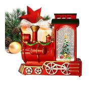 Christmas Globe - Train Santa Claus Tree Snowman, Decorative Lanterns with Christmas Snow Globe - for Table Desk Shelf for Bedroom Living Room Office