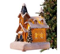 Christmas Glowing House - Lighted Christmas Village, Snowflake House Night Light | Glowing Night Light House Christmas Decorations, Christmas Atmospheres Decorative Props for Home Decor